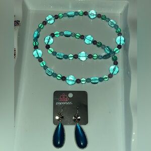 Vintage Lucite Necklace ~ Paparazzi Earrings